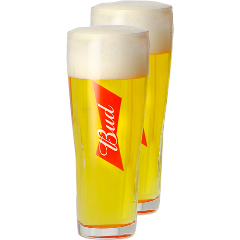 Budweiser Pack 2 Verres Bud - 33 Cl   Budweiser   Saveur Bière