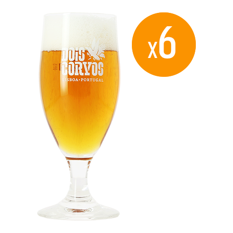 Dois Corvos Pack De 6 Verres Dois Corvos - 25 Cl   Saveur Bière