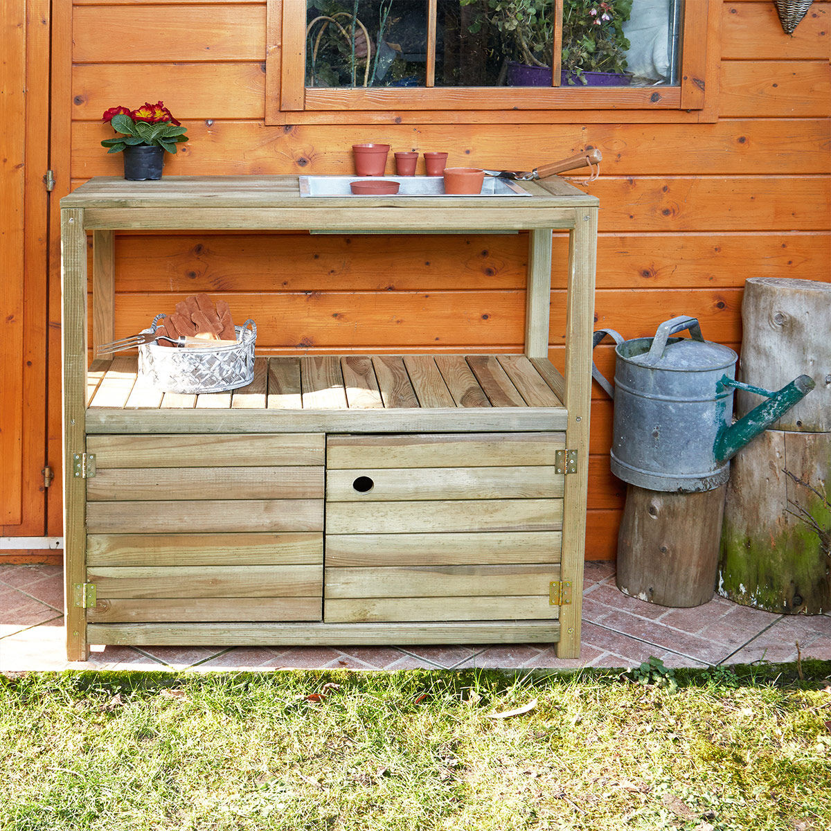 Cémonjardin Table de rempotage Œillet en bois