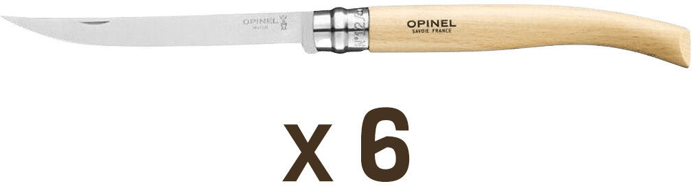 6 x Opinel effilé N°12 lame inox