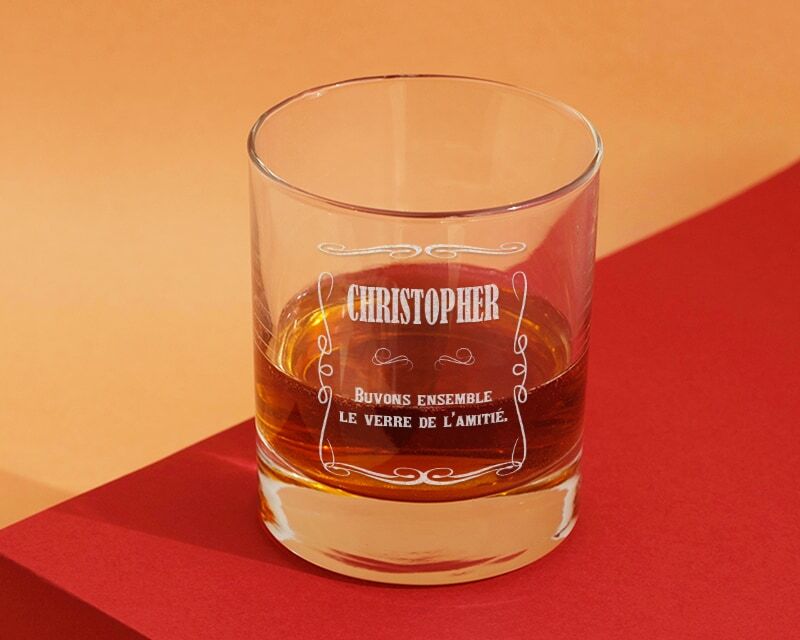 Cadeaux.com Verre à whisky personnalisé - Prénom et Message