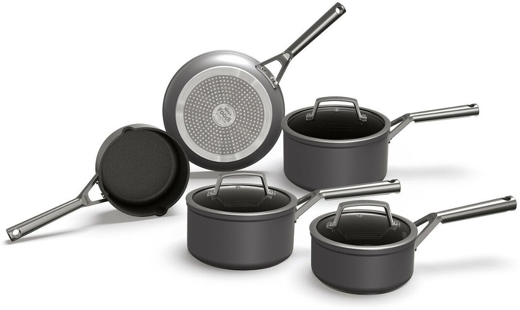 Ninja C35000UK Foodi 5 Piece Zero Stick Saucepan Set - Grey