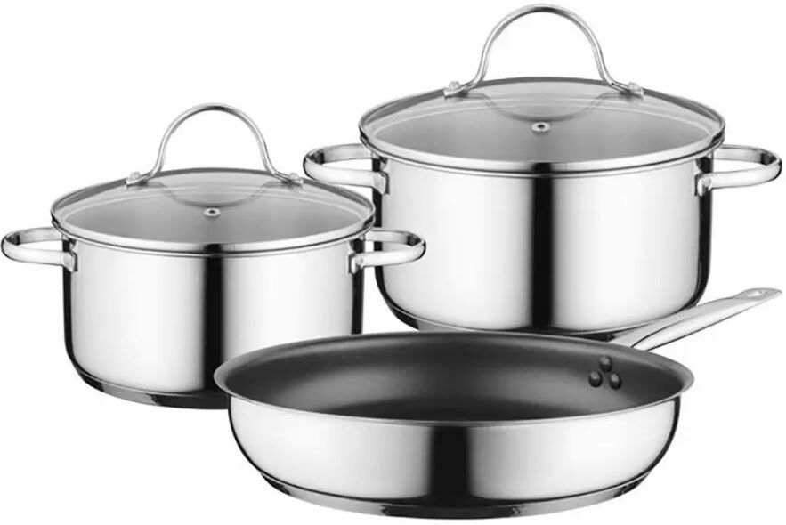 Siemens HZ9SE030 3 Piece Induction Pan Set - Stainless Steel