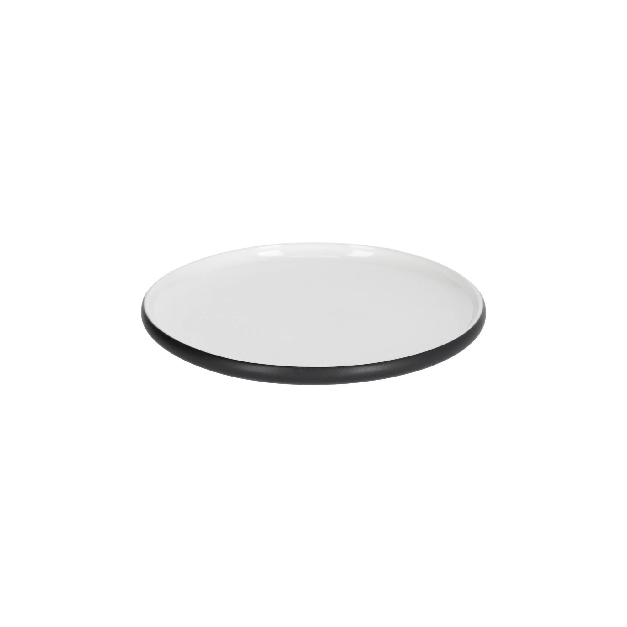 Kave Home Sadashi porcelain dessert plate in black and white