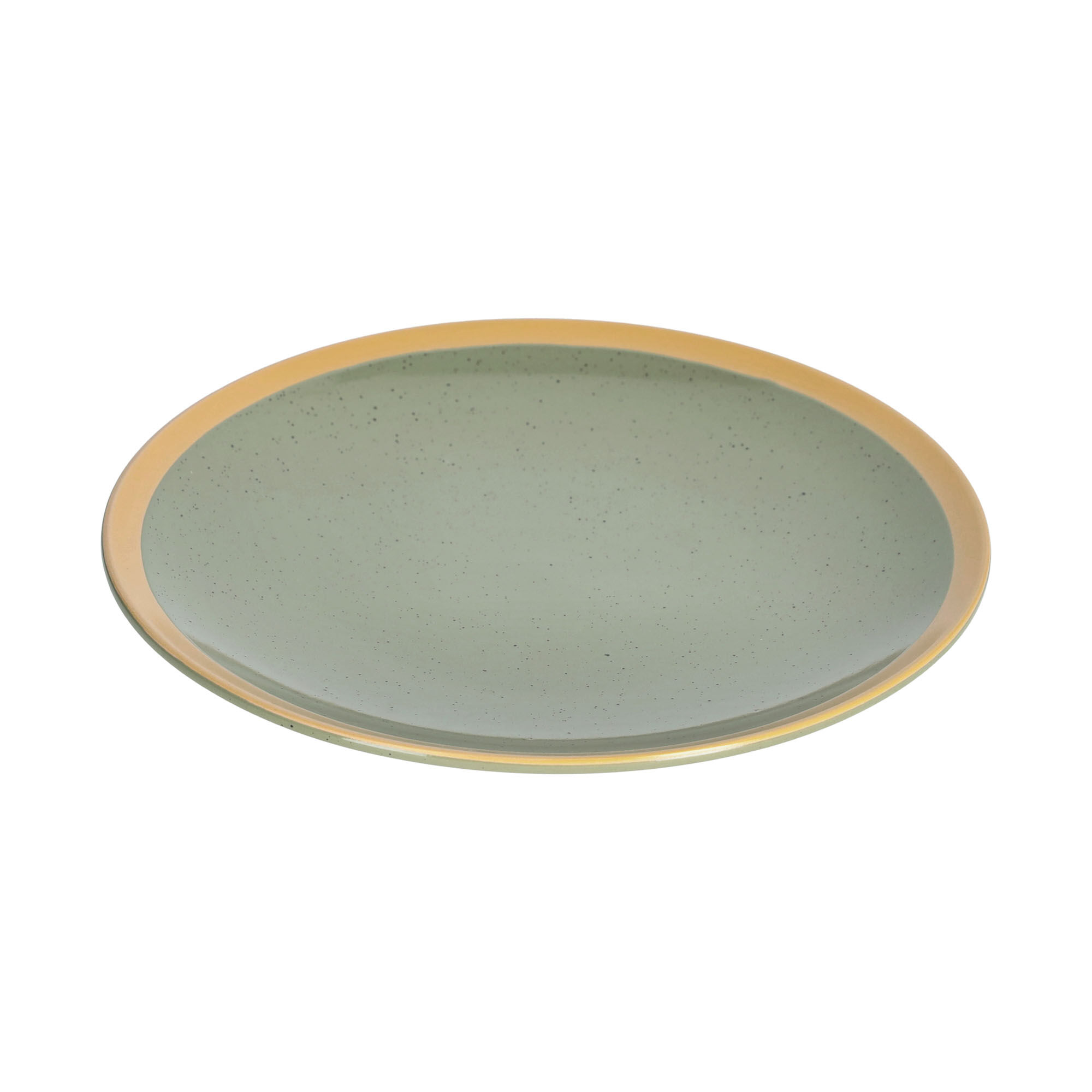 Kave Home Tilia ceramic plate dark green