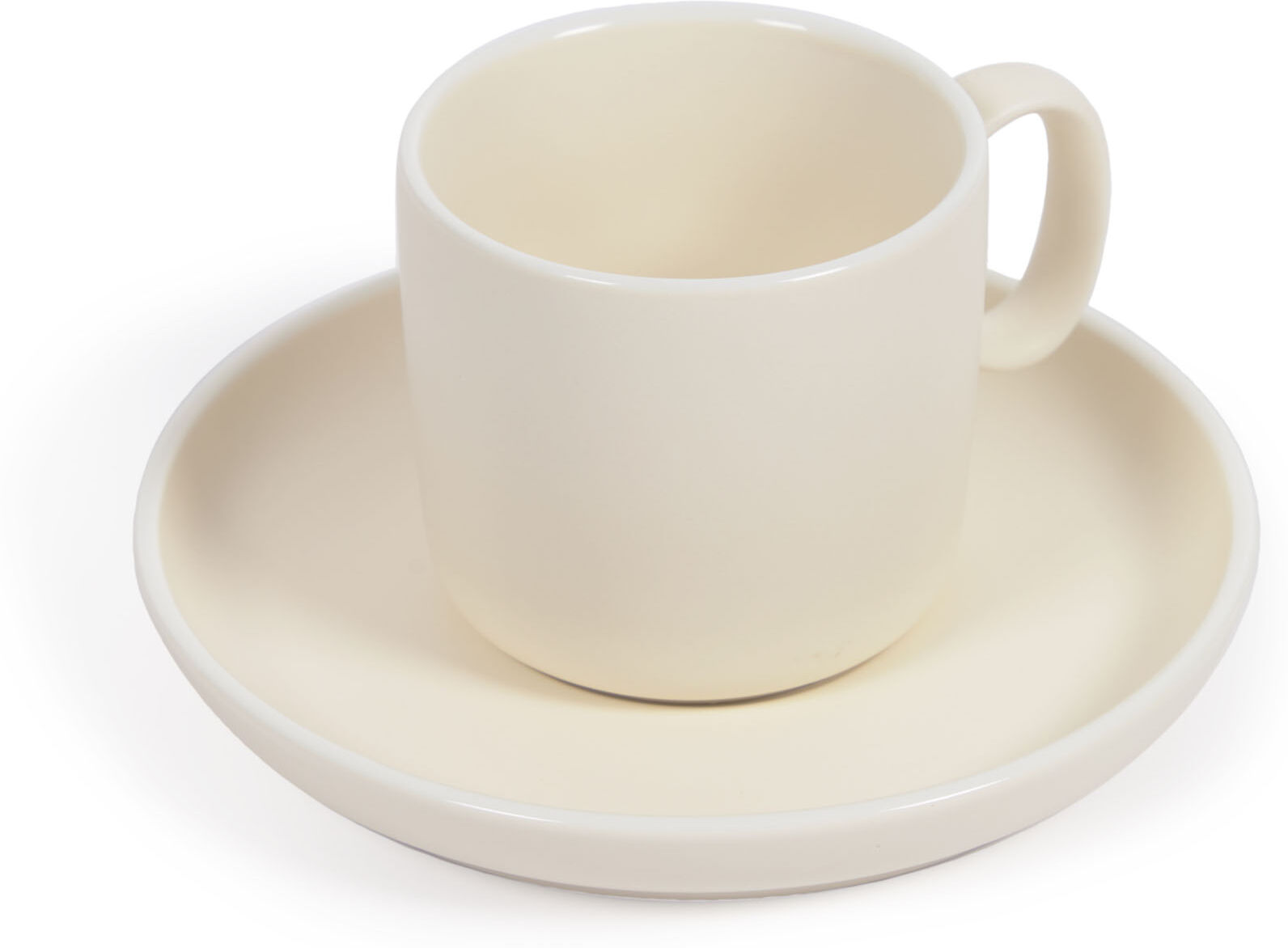 Kave Home Roperta porcelain coffee cup and saucer in beige