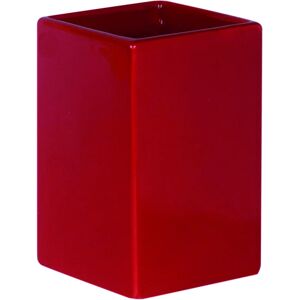 AQUASANIT Bicchiere porta spazzolini  L 7 x H 11 in ceramica rosso