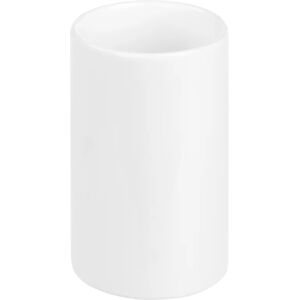 SENSEA Bicchiere porta spazzolini Essential  L 6.5 x H 11 in ceramica bianco