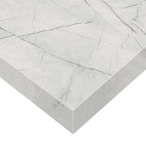 DELINIA Piano cucina su misura in truciolare marmo bianco , spessore 6 cm