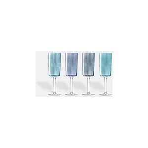 lsa international 'gems' champagne flute, set of four, sapphire