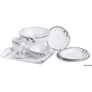 Osculati Serie vasellame Ancor Line Set 6 piatti dessert antiscivolo Ø 20 cm