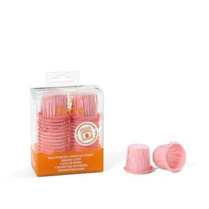 35 Pirottini Bon Bon Increspati Rosa In Carta Ø3 X H 3,5 Cm Decora