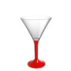 Goldplast 20 Coppe Aperitivo Martini Riutilizzabili In Plastica Rossa 185ml