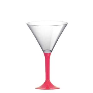 Goldplast 20 Coppe Aperitivo Martini Riutilizzabili In Plastica Rosa Corallo 185ml