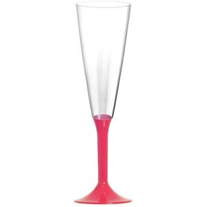 goldplast 20 calici flute riutilizzabili in plastica rosa corallo 160ml