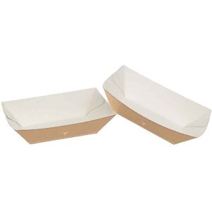 Byo 50 Barchette Vaschette Street Food In Carta 10,5 X 7 Cm 100 Ml