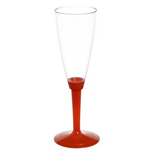 Poloplast 20 Flutes Calici Di Plastica Monouso Con Gambo Alto Arancione