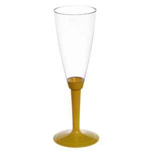 Poloplast 20 Flutes Calici Di Plastica Monouso Con Gambo Alto Giallo