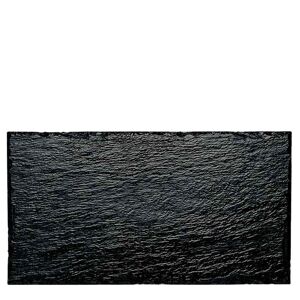 Goldplast 10 Vassoi Ardesia Nera Sintetica Rock 30x16 Cm Grande