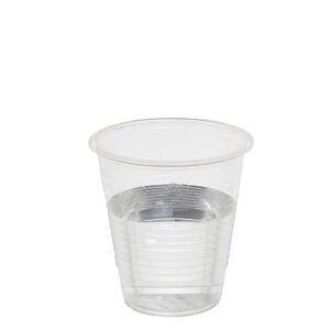 50 Bicchieri Compostabili Rigati In Pla Trasparente Ilip Bio 160 Ml
