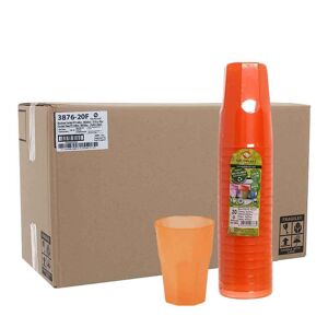 goldplast cartone 420 bicchieri per cocktail riutilizzabili satinati 420cc arancioni