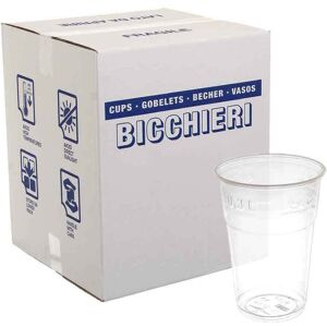 PapoLab 1000 Bicchieri Kristal Monouso In Plastica Pet Trasparente 400cc