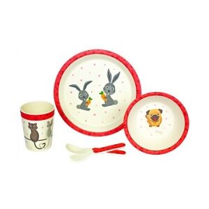 Woodenway Kid set PETS in bamboo, piatti e posate ECO