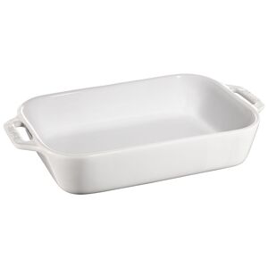 Staub Ceramique Pirofila rettangolare - 27 x 20 cm, Colore bianco puro