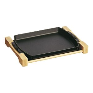 staub serving piatto da servizio rettangolare - 33 cm x 22 cm, nero