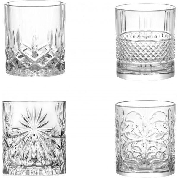 brandani gift group spirits set 4 bicchieri crystal glass