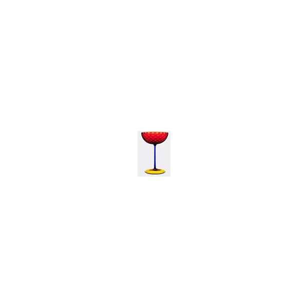 dolce&gabbana casa 'carretto siciliano' champagne glass, red and yellow