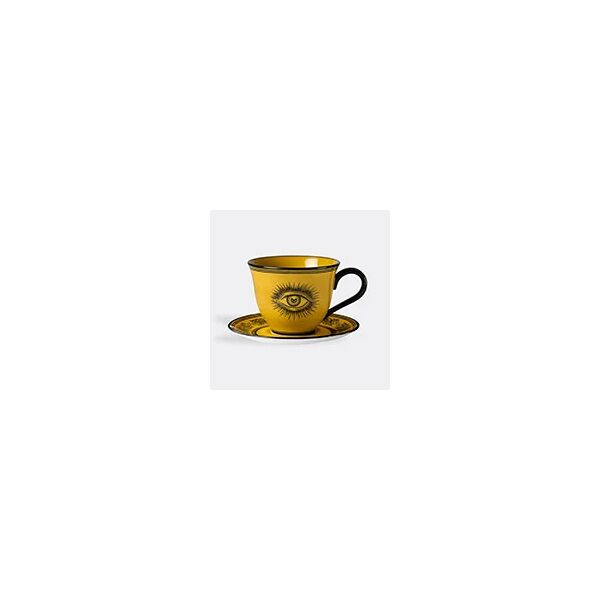 gucci 'star eye' coffee cup with saucer, set of two, yellow