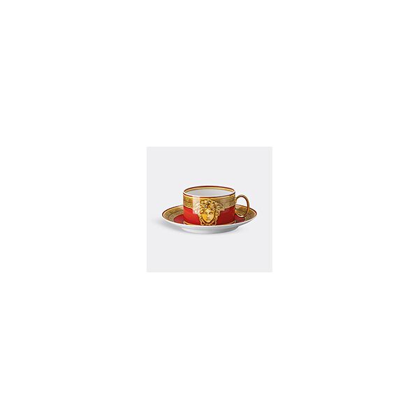 rosenthal 'medusa amplified' teacup and saucer, golden coin