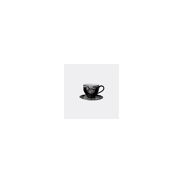 gucci 'star eye' demitasse cup and saucer, set of two, black