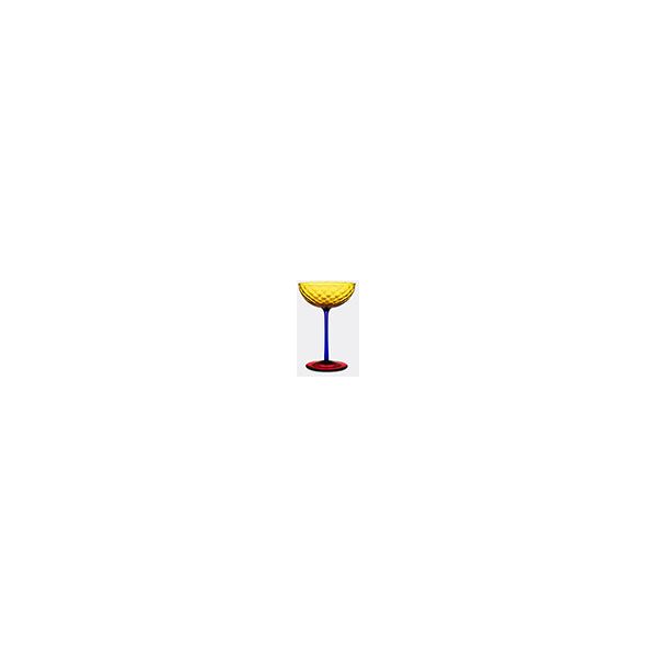 dolce&gabbana casa 'carretto siciliano' champagne glass, yellow and red