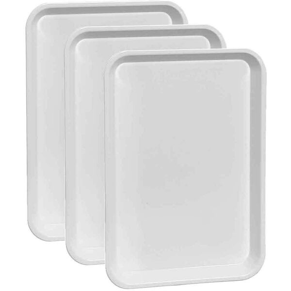 poloplast 3 vassoi per esposizione e servizio rettangolari grandi 36,5x25 cm