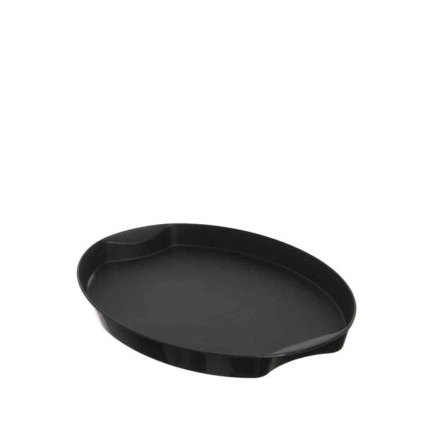 papolab vassoio ovale nero soft touch antiscivolo da servizio 30x22 cm