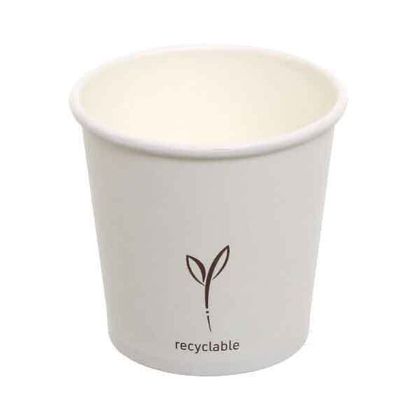 byo 50 bicchieri da caffè in cartoncino bianco 120 ml con tacca servizio 100 ml