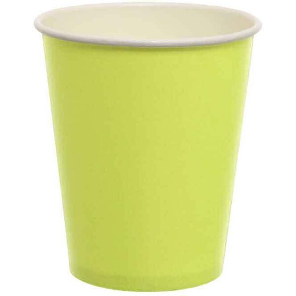 20 bicchieri di cartoncino verde acido dopla party 250ml