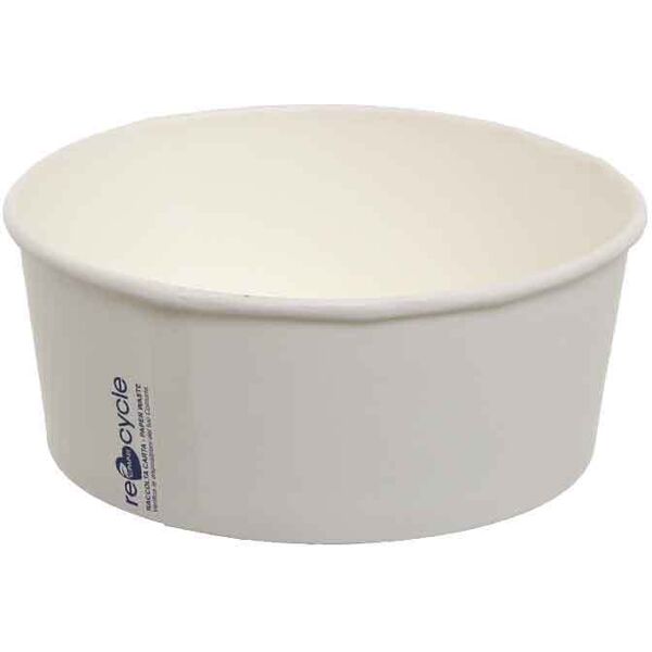 poloplast 50 ciotole di carta poke bowl rotonde bianche Ø15 x h 6 cm