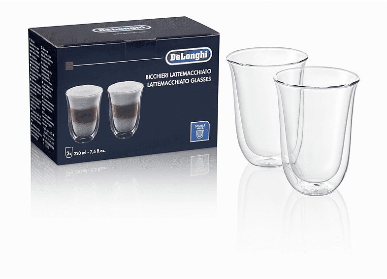 DeLonghi Set composto da 2 bicchieri per latte macchiato  Lattemacchiato setDLSC312