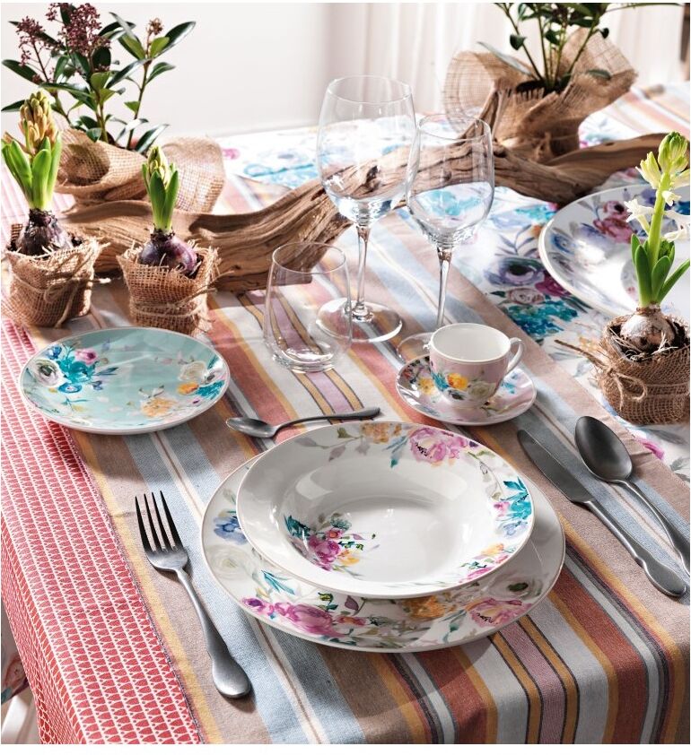 Brandani Gift Group SERVIZIO PIATTI PORCELLANA NEW BONE CHINA 18 PZ PARADISE