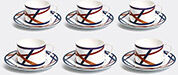 Missoni 'nastri' Teacup And Saucer, Set Of Six