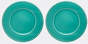 Bordallo Pinheiro ‘fantasia’ Charger Plate, Set Of Two, Acqua Green