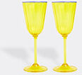 La DoubleJ 'rainbow' Wine Glass, Set Of Two, Yellow