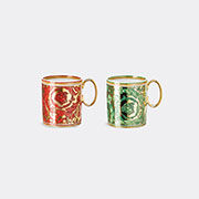 Rosenthal 'medusa Garland' Mug, Set Of Two, Red And Green