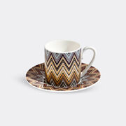 Missoni 'zig Zag Jarris' Coffee Cup And Saucer, Set Of Two, Beige