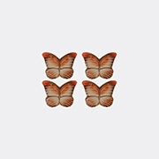 Bordallo Pinheiro 'cloudy Butterflies' Bread And Butter Plate, Set Of Four, Pink