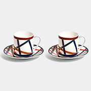 Missoni 'nastri' Luxury Coffee Cup And Saucer Box, Set Of Two