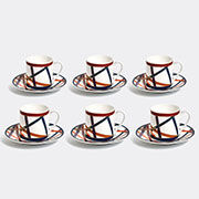 Missoni 'nastri' Coffee Cup And Saucer, Set Of Six